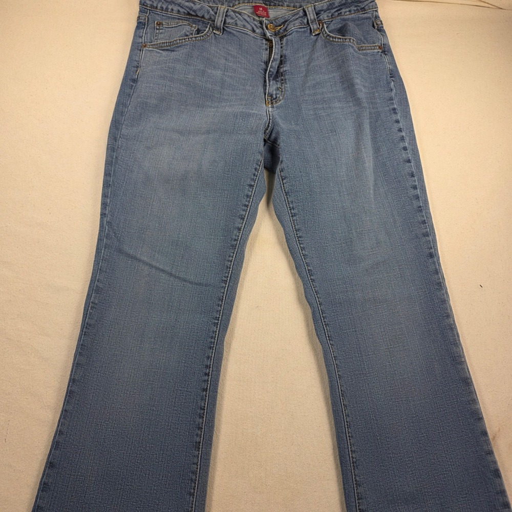 US Polo Assn Womens Straight Leg Jeans Medium Wash Size 14 Blue Denim